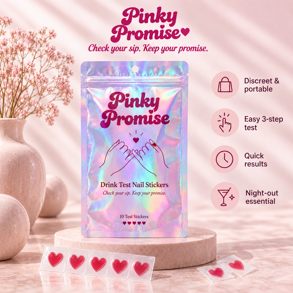 Drink Test Nail Stickers